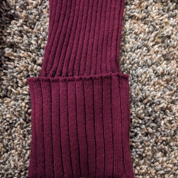 Lulus Basics Karlee Plum Purple Ribbed Knit Long Sleeve Sweater Top - Size M - Picture 9 of 10